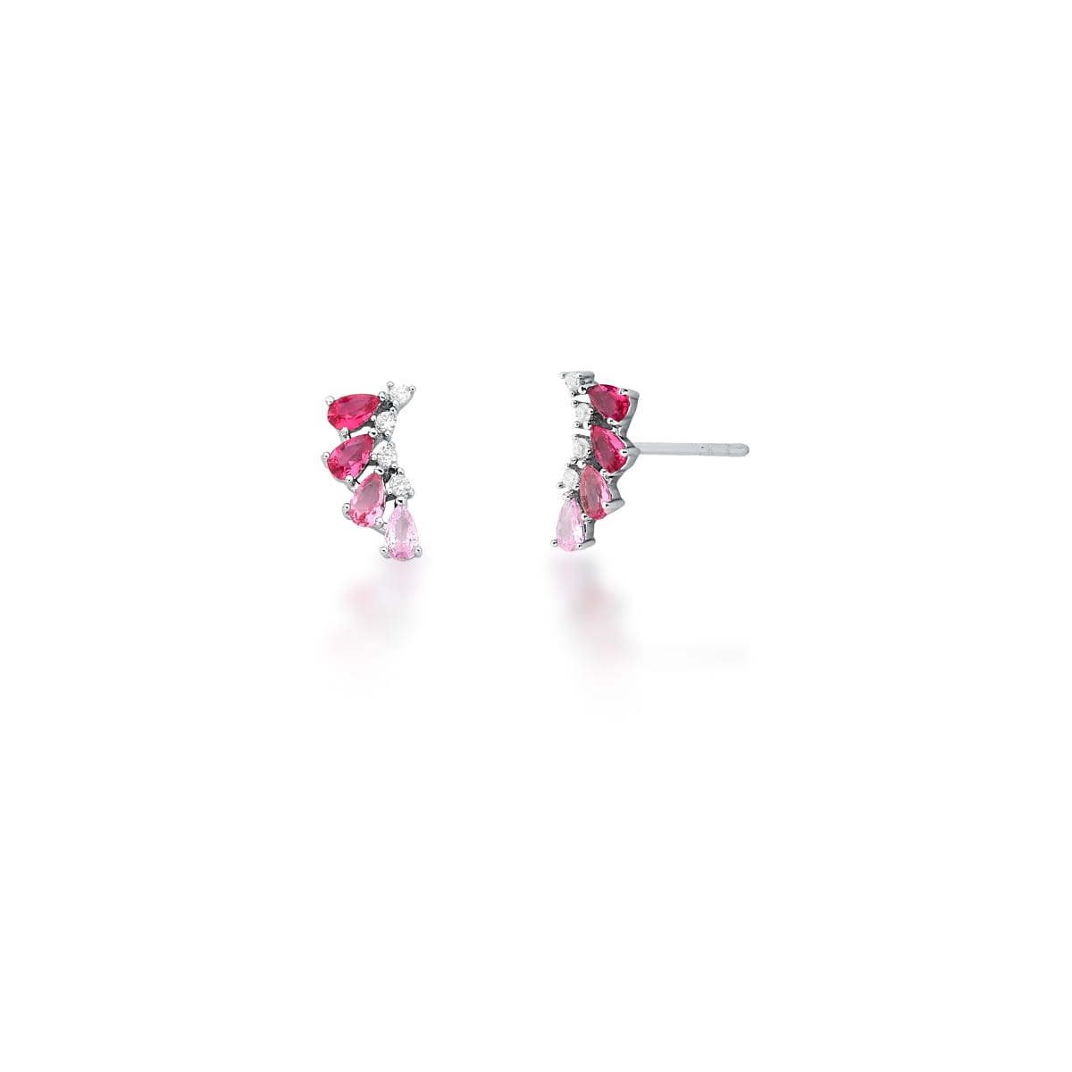 Brinco Ear Cuff com Zircônias em Gota Marsala RODIO - Pétala Jóias