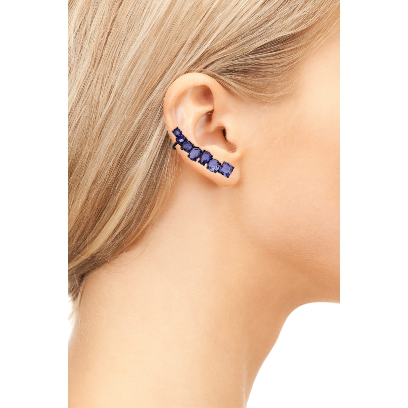 brinco ear cuff + piercing ametista - Pétala Jóias