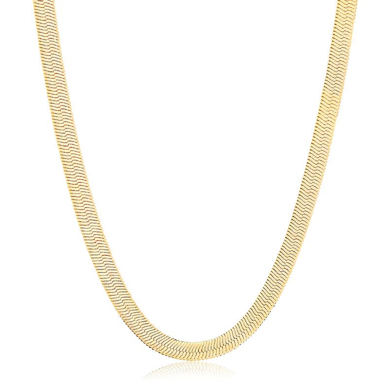 Colar Choker Fita 6mm banho ouro - Pétala Jóias