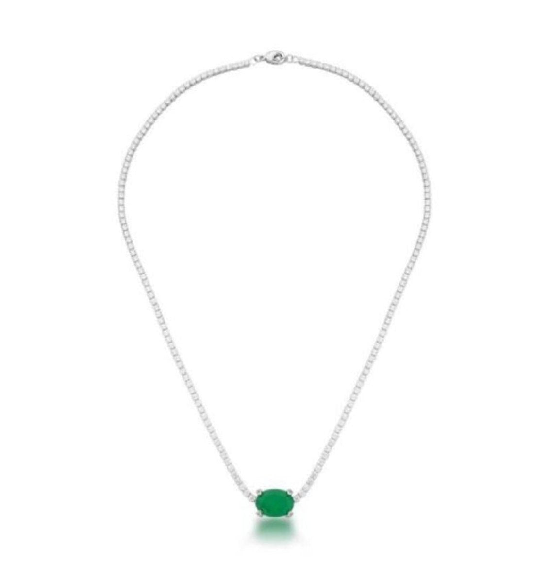 colar choker riviera esmeralda - Pétala Jóias