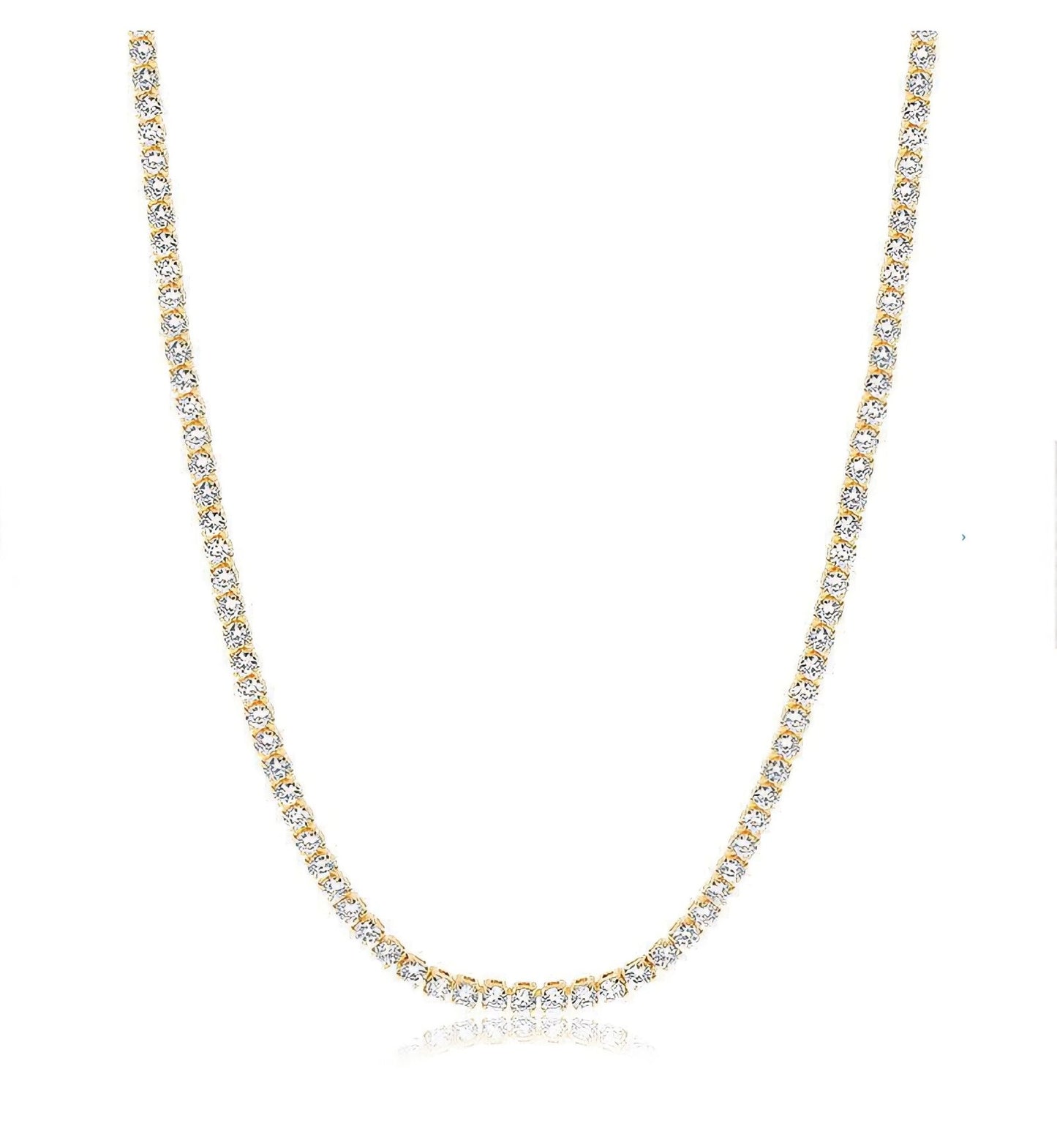 COLAR CHOKER RIVIERA LISA 2,5MM OURO CRISTAL - Pétala Jóias