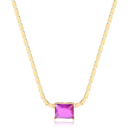 Colar choker turmalina rosa - Pétala Jóias