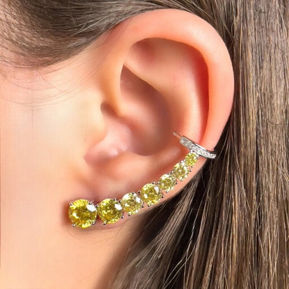 ear cuff maxi citrino - Pétala Jóias