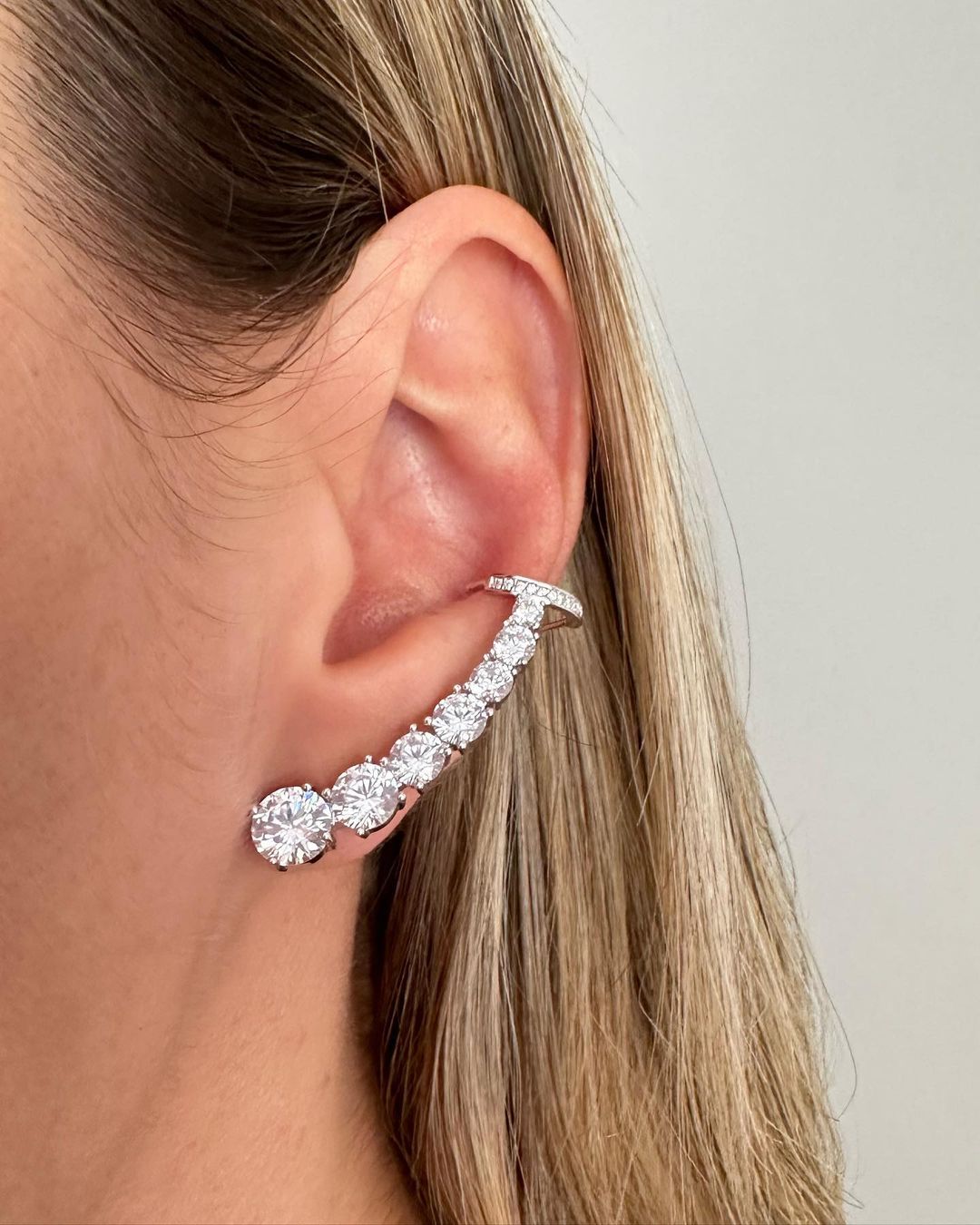 ear cuff prata maxi luxo - Pétala Jóias