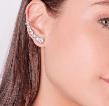 ear cuff prata maxi luxo - Pétala Jóias